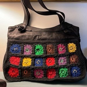 Cute vintage lucky brand floral tote bag